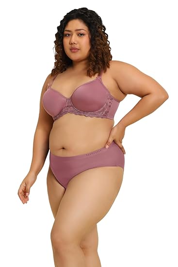 Van Heusen Women’s Nylon Padded Wired Spacer Cup Bra – Ultra-Light Cups, Full Coverage, No-Spill Comfort